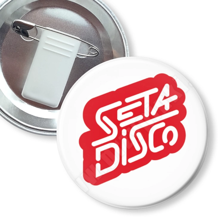 przypinka z żabką i agrafką Seta Disco