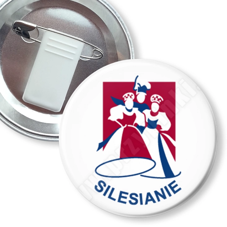 przypinka z żabką i agrafką Silesianie