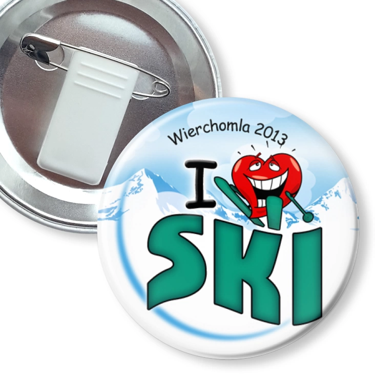 przypinka z żabką i agrafką Wierchomla 2013
