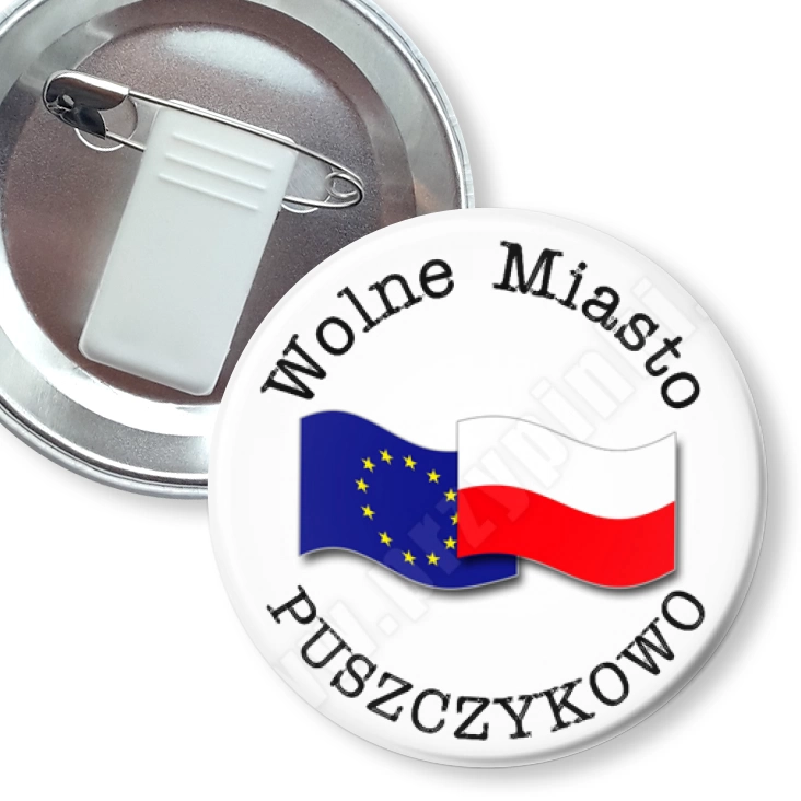 przypinka z żabką i agrafką Wolne Miasto