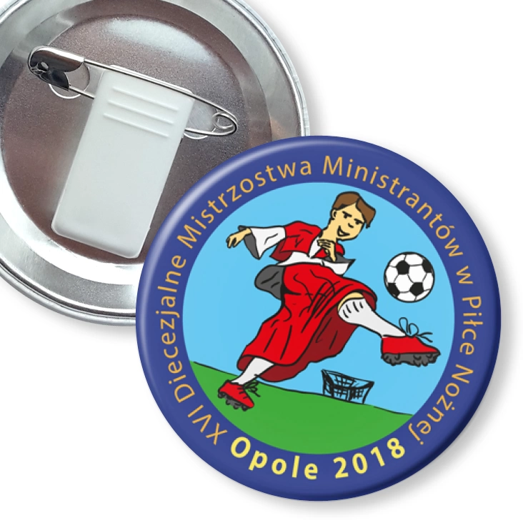przypinka z żabką i agrafką XVI Diecezjalne Mistrzostwa Ministrantów