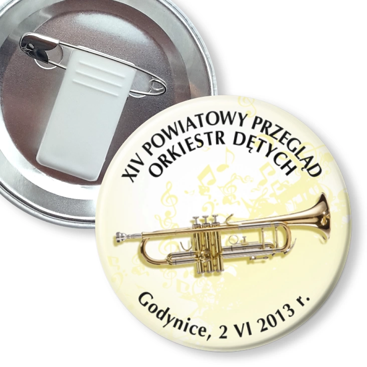 przypinka z żabką i agrafką XIV Powiatowy Przegląd Orkiestr Dętych