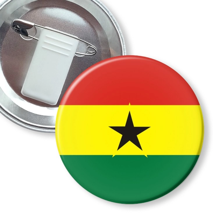 przypinka z żabką i agrafką ghana