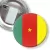 Przypinka z żabką i agrafką Flaga Kamerun