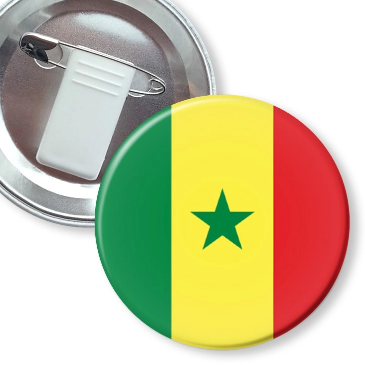 przypinka z żabką i agrafką Senegal