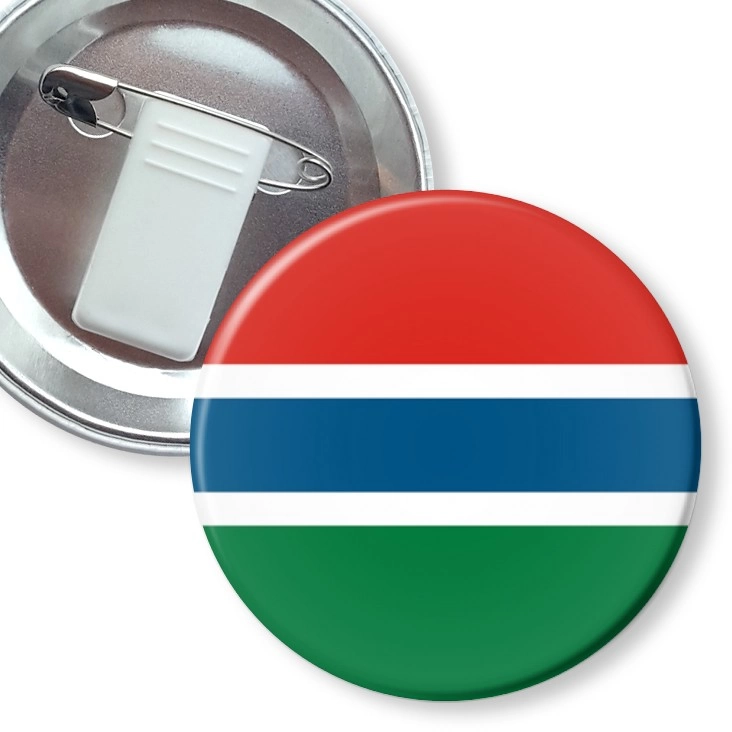 przypinka z żabką i agrafką gambia