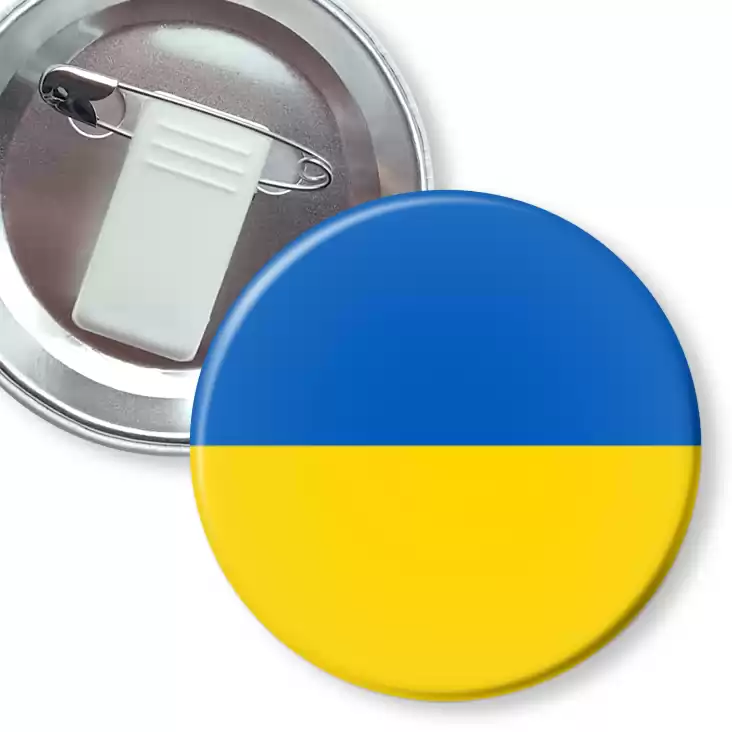 przypinka z żabką i agrafką Flaga Ukraina