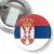 Przypinka z żabką i agrafką Flaga Serbia