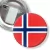 Przypinka z żabką i agrafką Flaga Norwegia