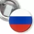 Przypinka z żabką i agrafką Flaga Rosja