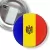 Przypinka z żabką i agrafką Flaga Mołdawia