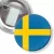 Przypinka z żabką i agrafką Flaga Szwecja