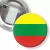 Przypinka z żabką i agrafką Flaga Litwa