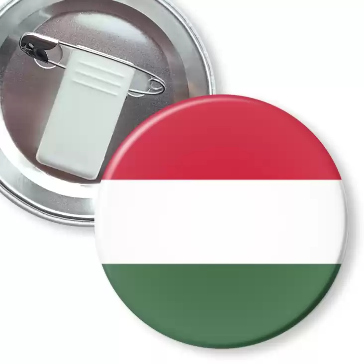 przypinka z żabką i agrafką Flaga Węgry