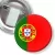 Przypinka z żabką i agrafką Flaga Portugalia