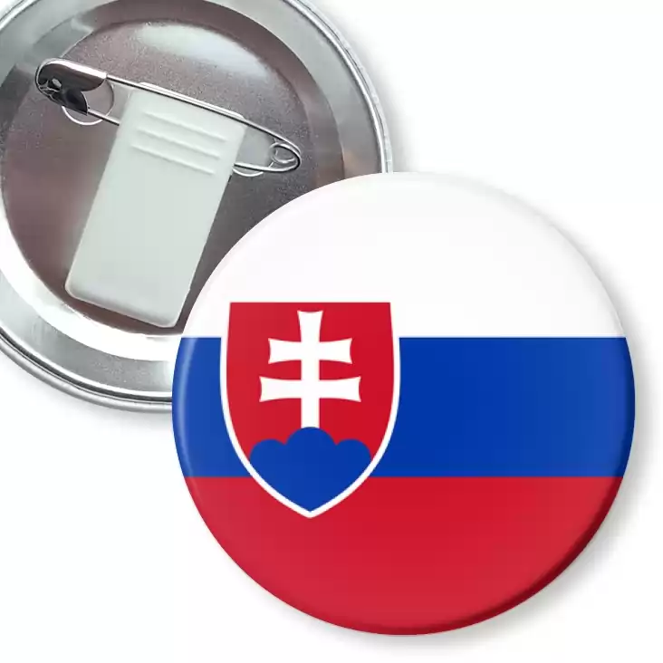przypinka z żabką i agrafką Flaga Słowacja