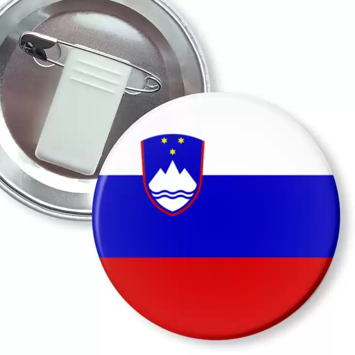 przypinka z żabką i agrafką Flaga Słowenia