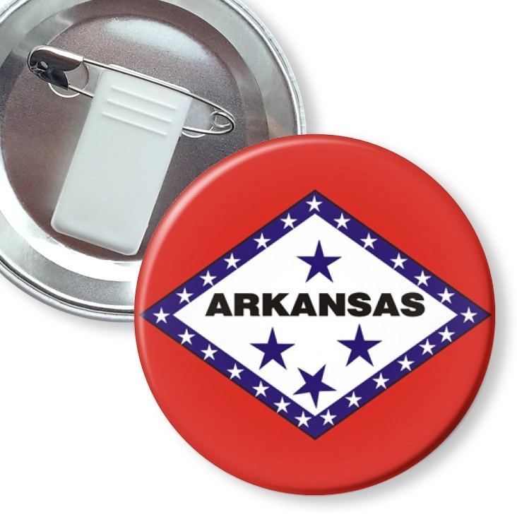 przypinka z żabką i agrafką arkansas