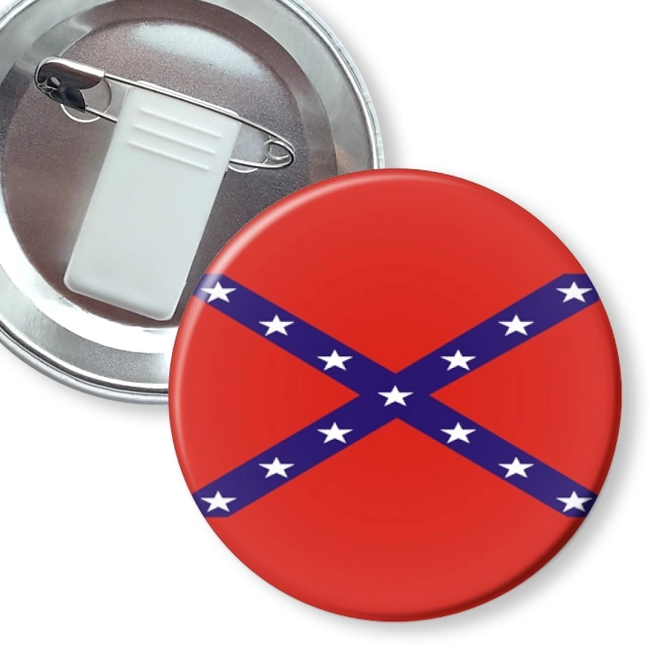 przypinka z żabką i agrafką batlflag