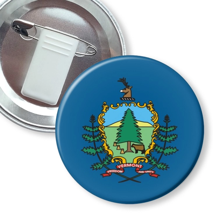 przypinka z żabką i agrafką vermont