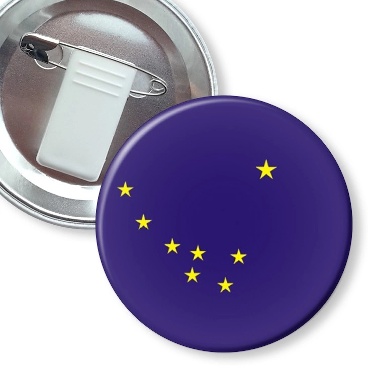 przypinka z żabką i agrafką alaska