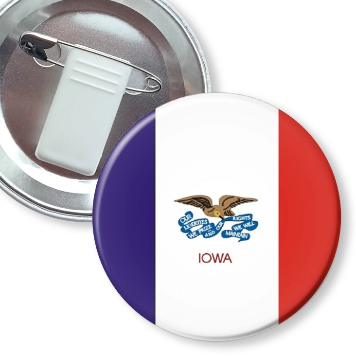 przypinka z żabką i agrafką iowa