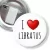 Przypinka z żabką i agrafką I love Libratus