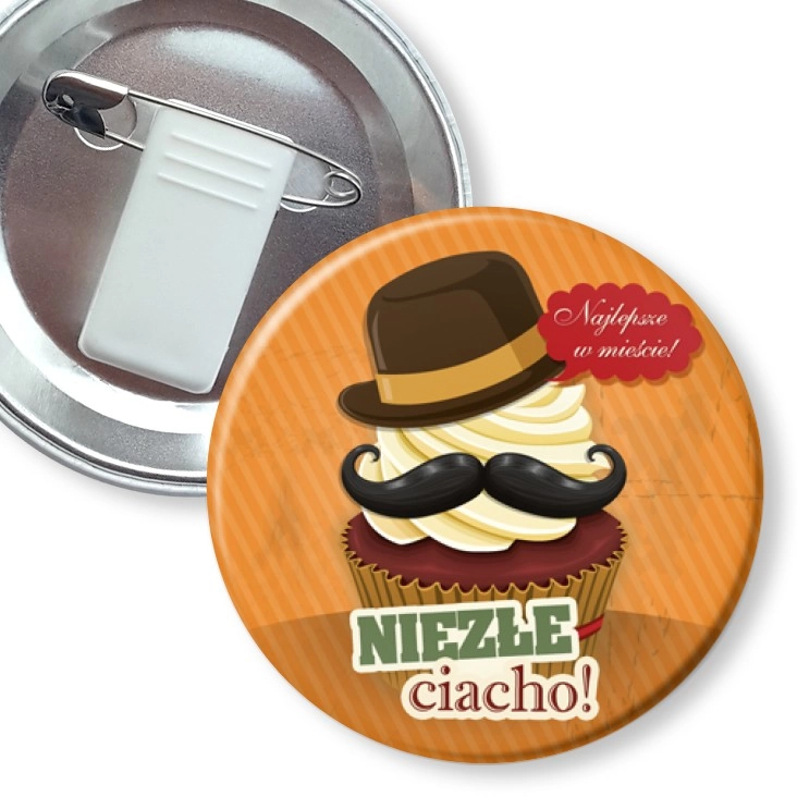 przypinka z żabką i agrafką Niezłe ciacho