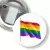 Przypinka z żabką i agrafką LGBT flaga tęczowa
