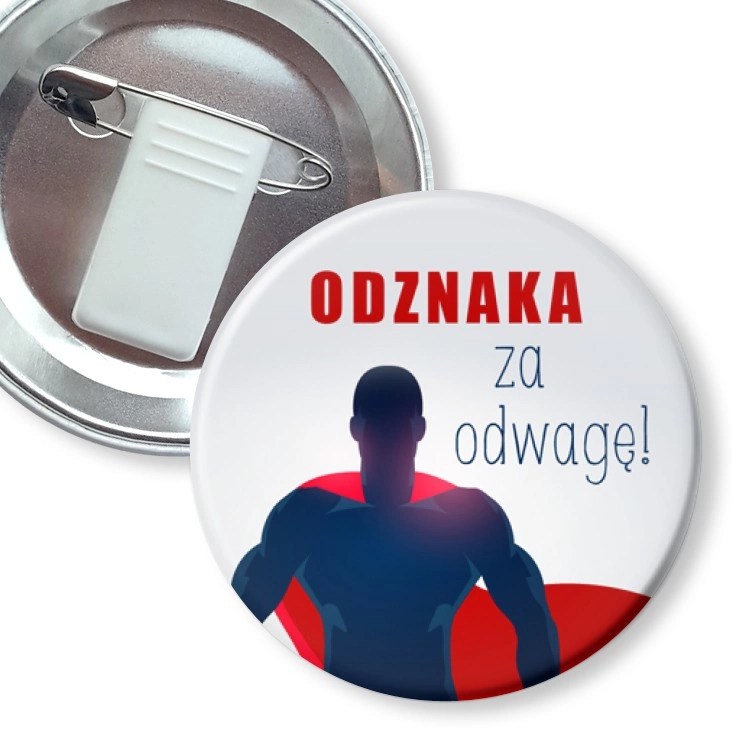 przypinka z żabką i agrafką Odznaka za odwagę