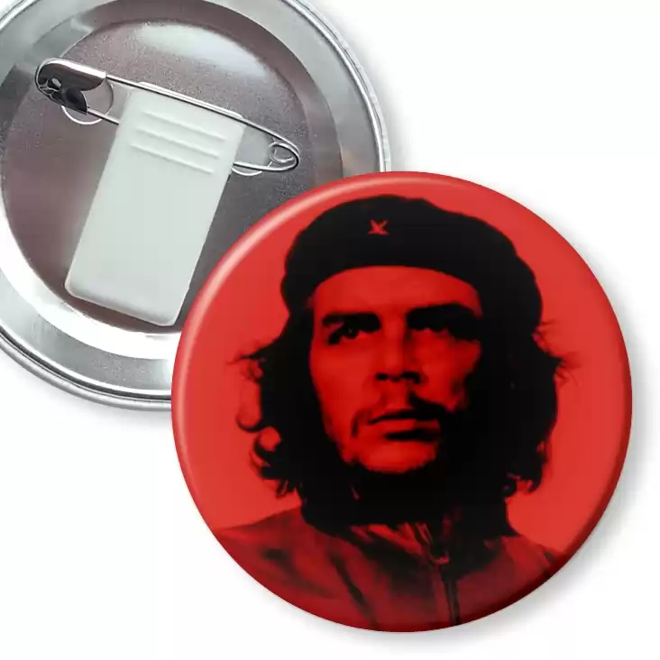 przypinka z żabką i agrafką Che Guevara