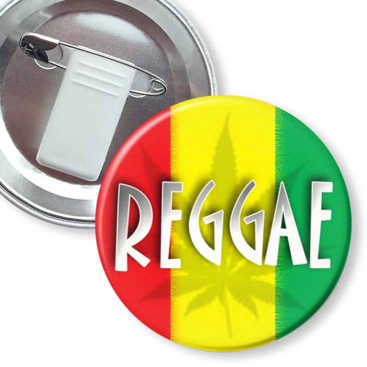 przypinka z żabką i agrafką Reggae