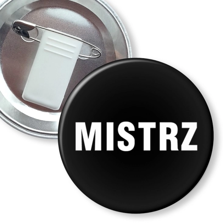 przypinka z żabką i agrafką Mistrz