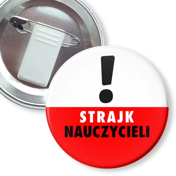 przypinka z żabką i agrafką Protest