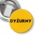 Przypinka z żabką i agrafką Dyżurny żółte tło
