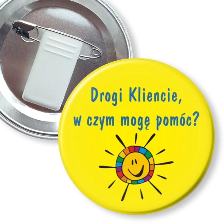przypinka z żabką i agrafką W czym mogę pomóc? Słoneczko