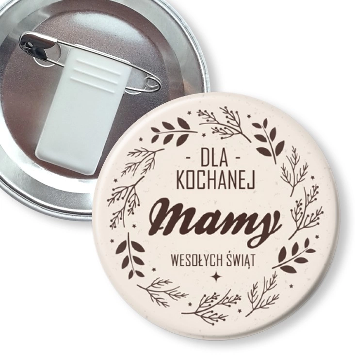 przypinka z żabką i agrafką Dla Kochanej Mamy