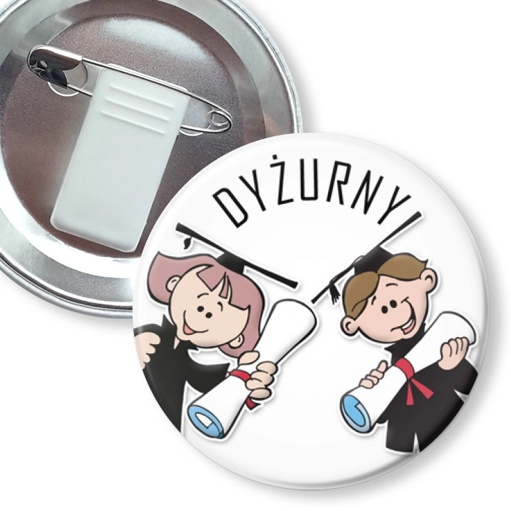 przypinka z żabką i agrafką Dyżurny birety
