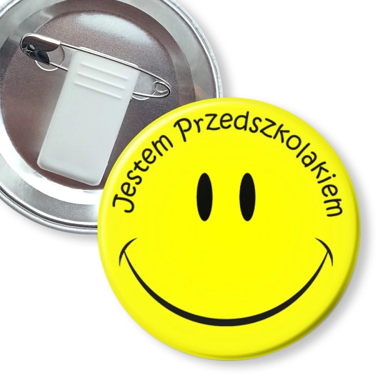 przypinka z żabką i agrafką Jestem przedszolakiem