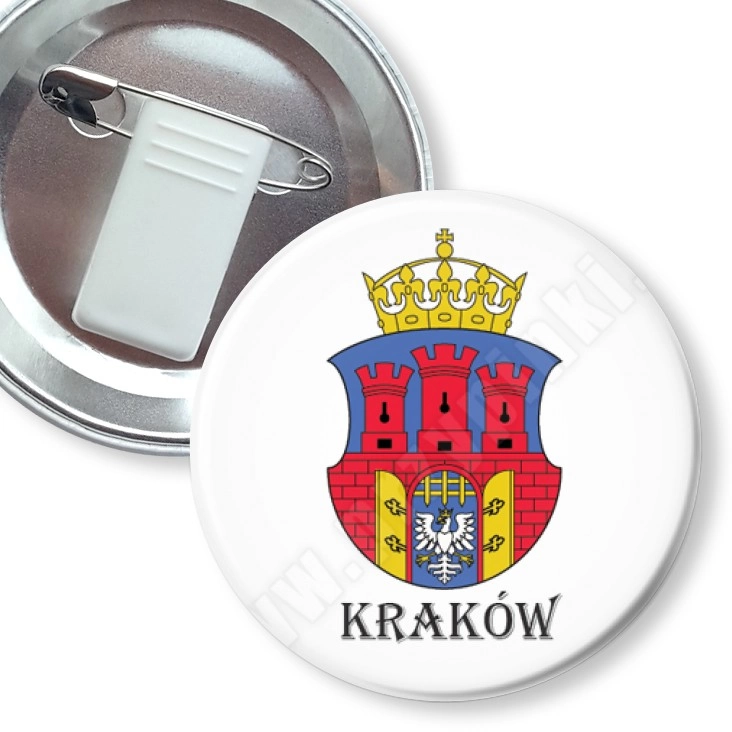 przypinka z żabką i agrafką Kraków