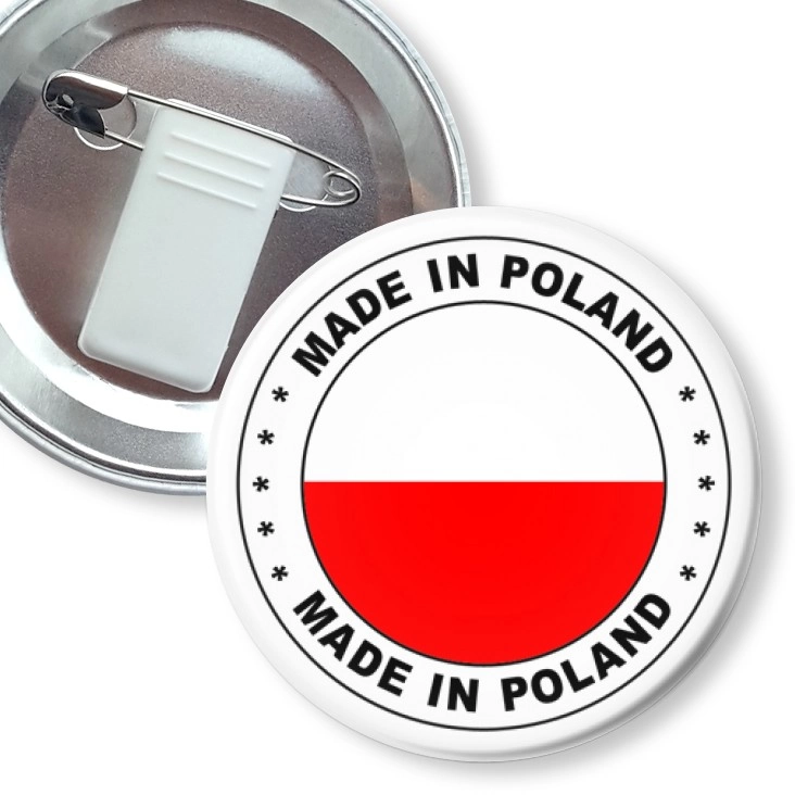 przypinka z żabką i agrafką Made in Poland