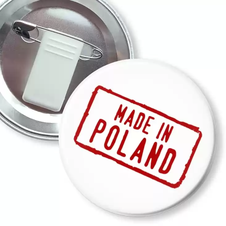 przypinka z żabką i agrafką Made in Poland