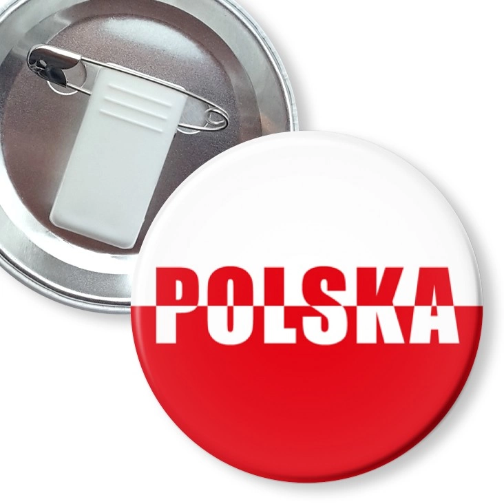 przypinka z żabką i agrafką Polska