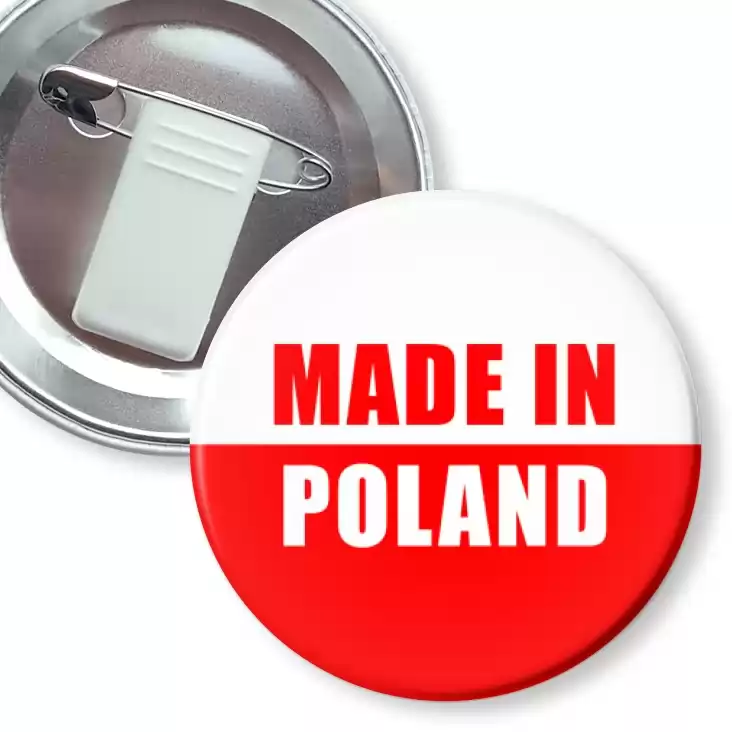 przypinka z żabką i agrafką Made in Poland