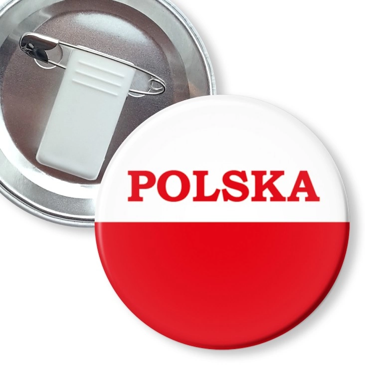 przypinka z żabką i agrafką Polska