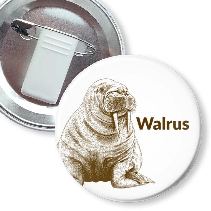 przypinka z żabką i agrafką Walrus