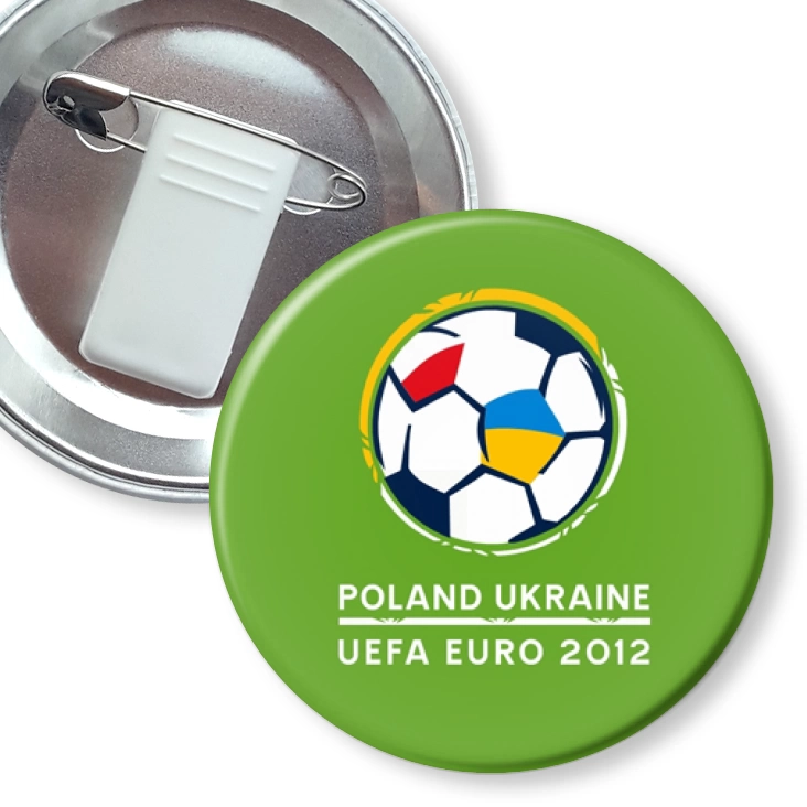 przypinka z żabką i agrafką EURO 2012