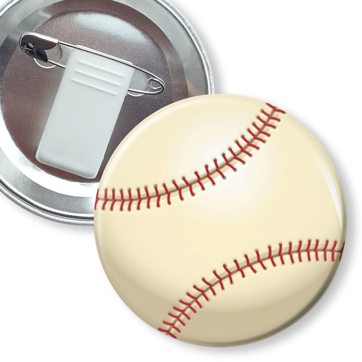 przypinka z żabką i agrafką Baseball