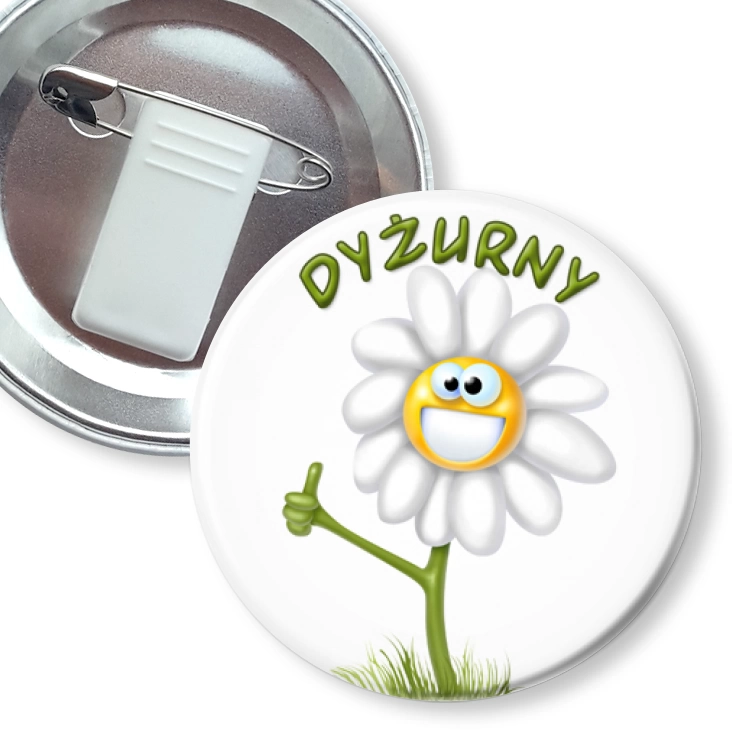 przypinka z żabką i agrafką Dyzurny buay kwiatek