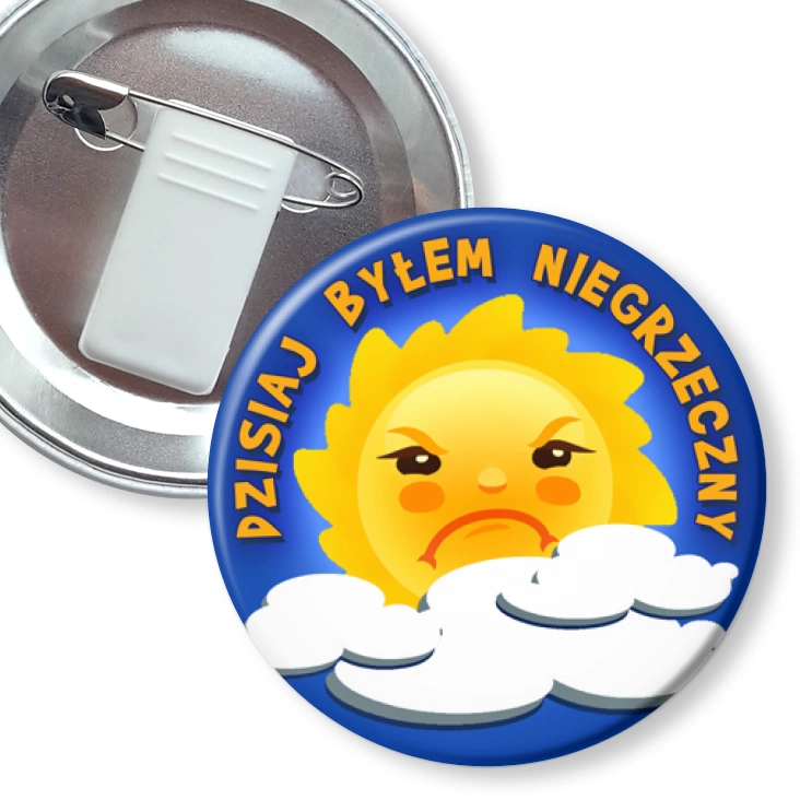 przypinka z żabką i agrafką Dzisiaj byłem niegrzeczny